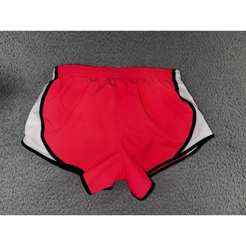 Nike Running Shorts Girls Small Coral Pink Lined Drawstring Two‎ Tone Y2k Active